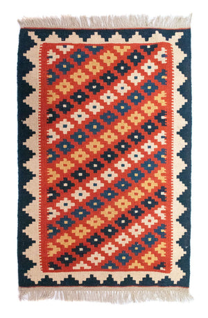 Alfombra Kelim - Oriental - 98 x 65 cm - naranja
