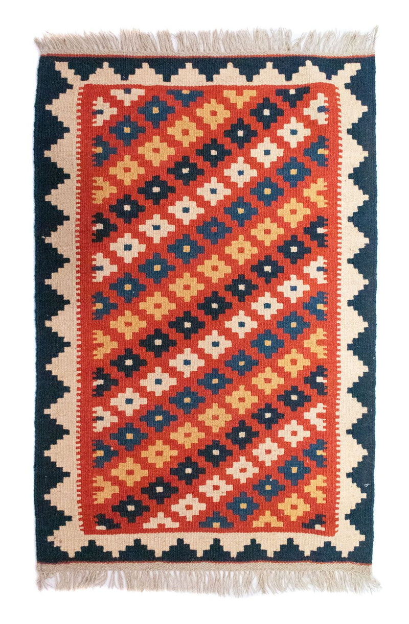 Alfombra Kelim - Oriental - 98 x 65 cm - naranja