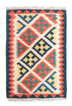 Alfombra Kelim - Oriental - 95 x 65 cm - naranja