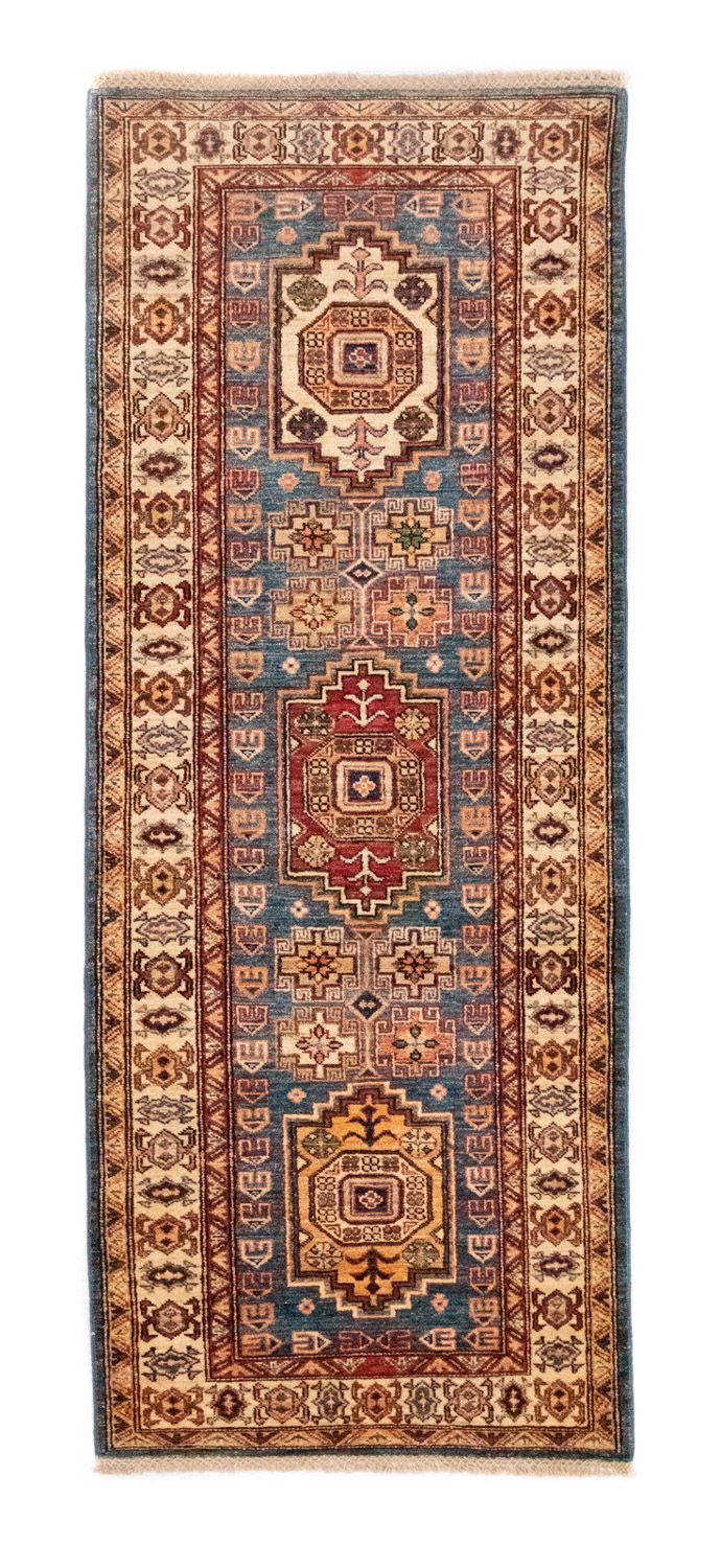 Alfombra de pasillo Alfombra Ziegler - Kazak - 212 x 79 cm - azul