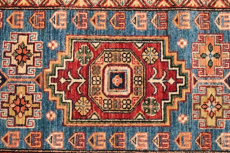 Alfombra de pasillo Alfombra Ziegler - Kazak - 212 x 79 cm - azul