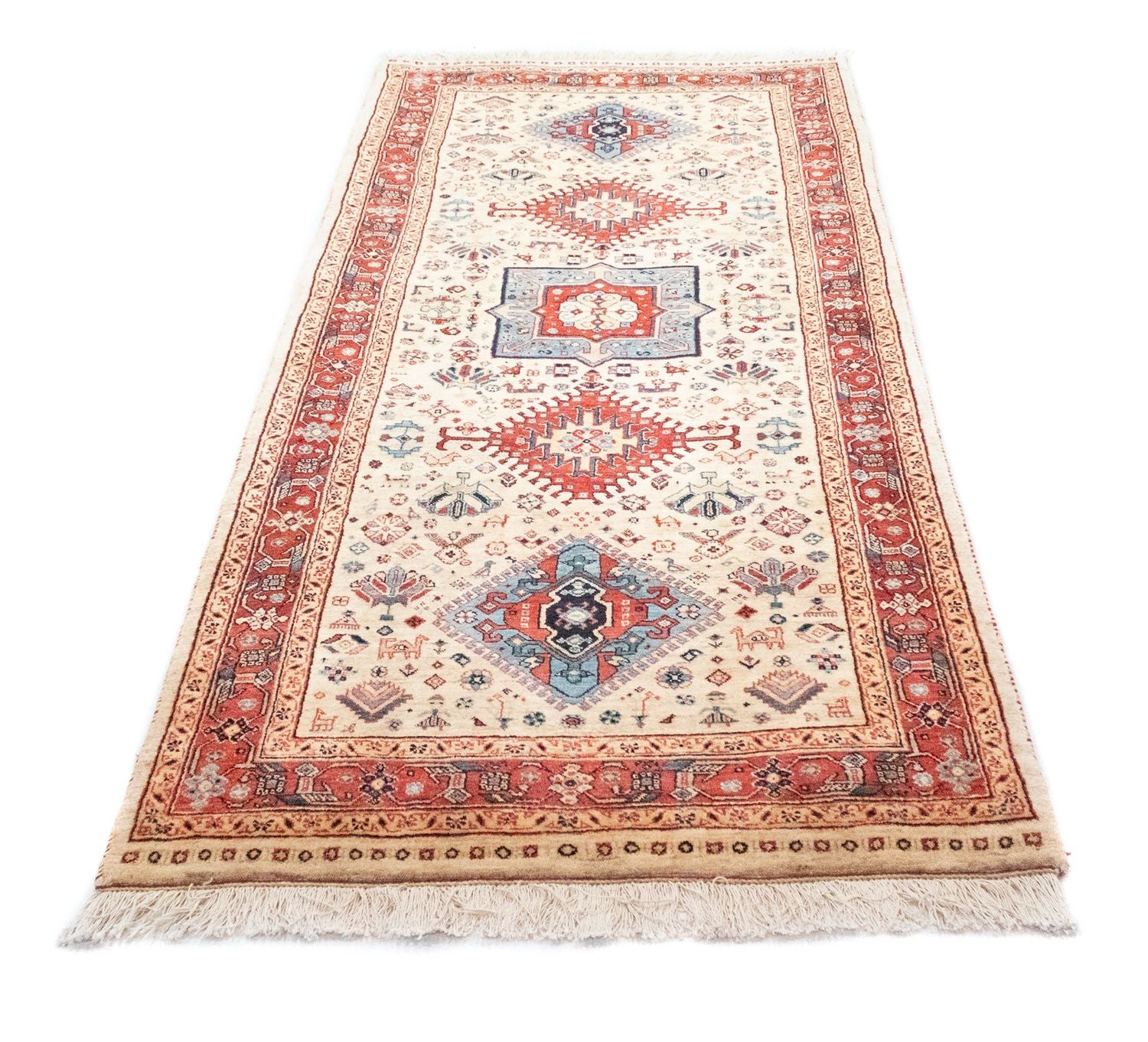 Alfombra de pasillo Alfombra persa - Nómada - 230 x 90 cm - beige