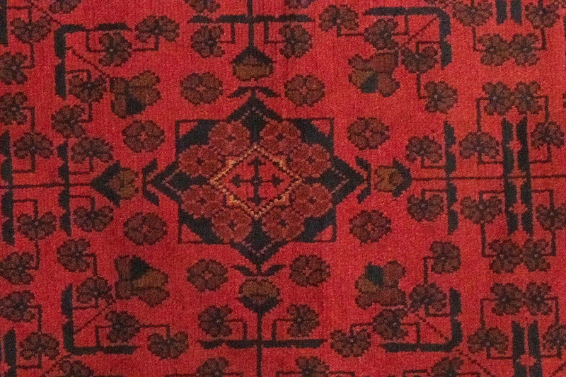 Alfombra de pasillo Alfombra afgana - Kunduz - 189 x 75 cm - rojo