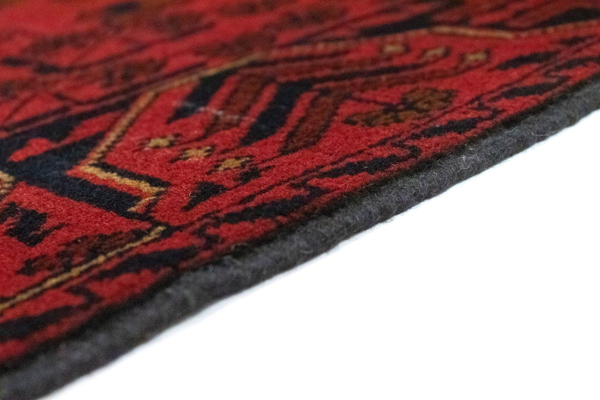 Alfombra de pasillo Alfombra afgana - Kunduz - 189 x 75 cm - rojo