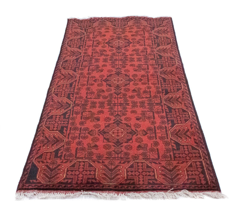 Alfombra de pasillo Alfombra afgana - Kunduz - 189 x 75 cm - rojo