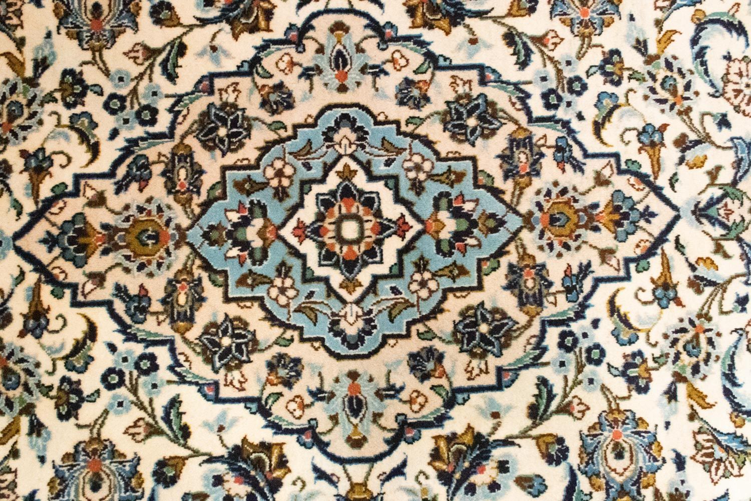 Alfombra persa - Keshan - 292 x 193 cm - beige