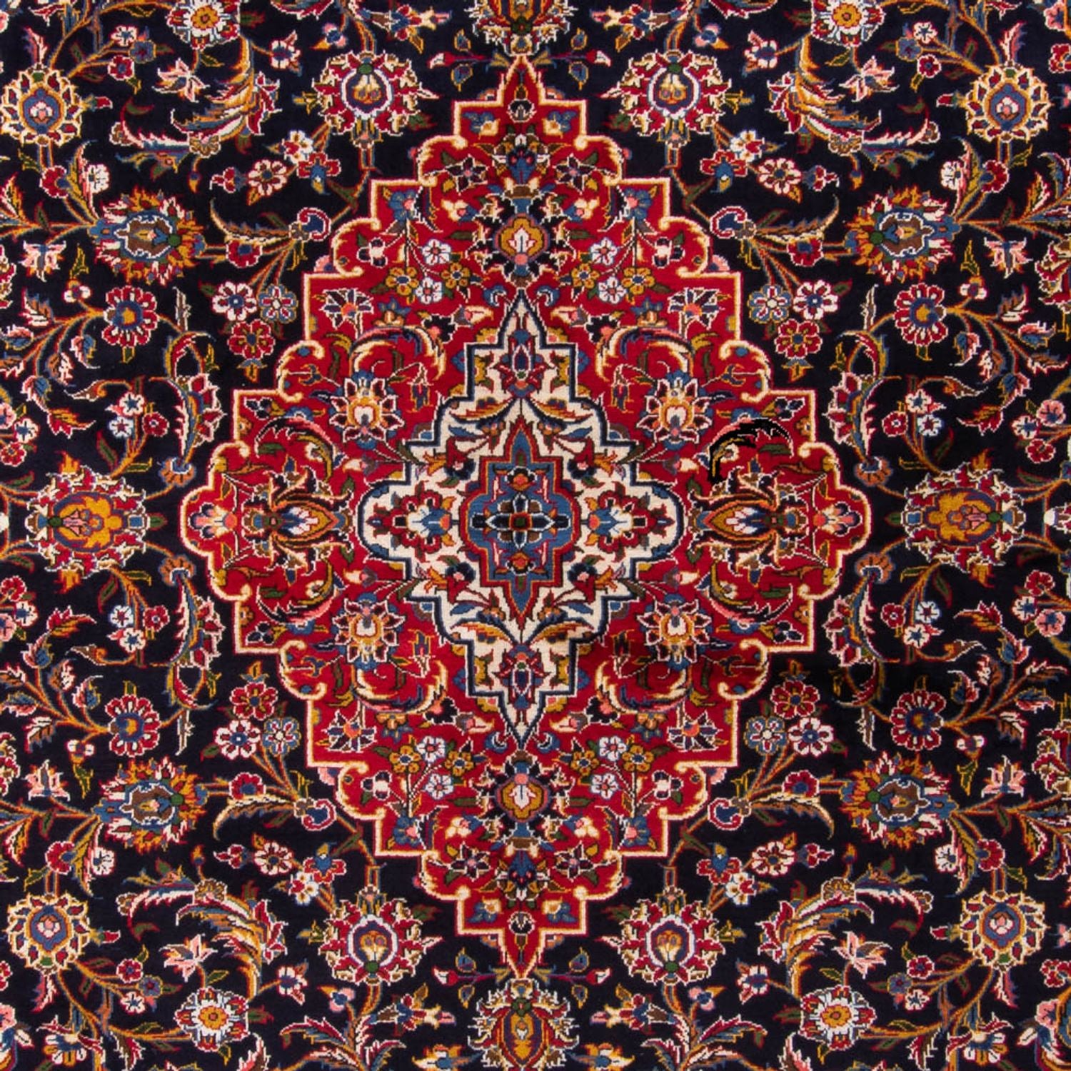 Alfombra persa - Keshan - 425 x 318 cm - azul oscuro