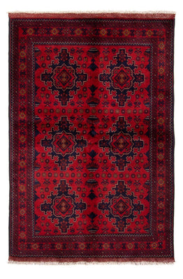 Alfombra afgana - Kunduz - 192 x 128 cm - rojo oscuro