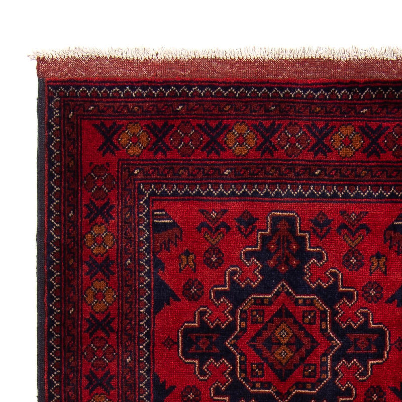 Alfombra afgana - Kunduz - 192 x 128 cm - rojo oscuro