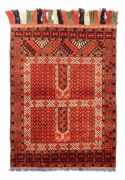Alfombra afgana 118x174cm - Alfombra oriental - óxido