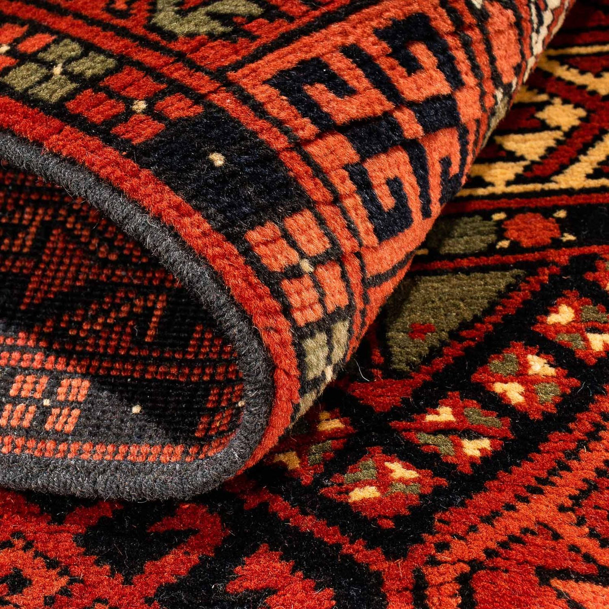 Alfombra afgana - 174 x 118 cm - óxido