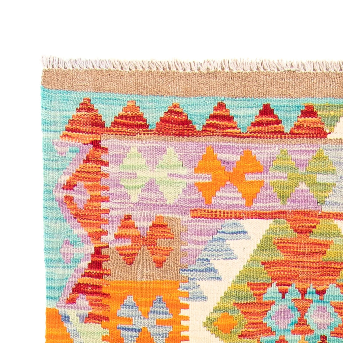 Alfombra de pasillo Alfombra Kelim - Splash - 300 x 82 cm - multicolor