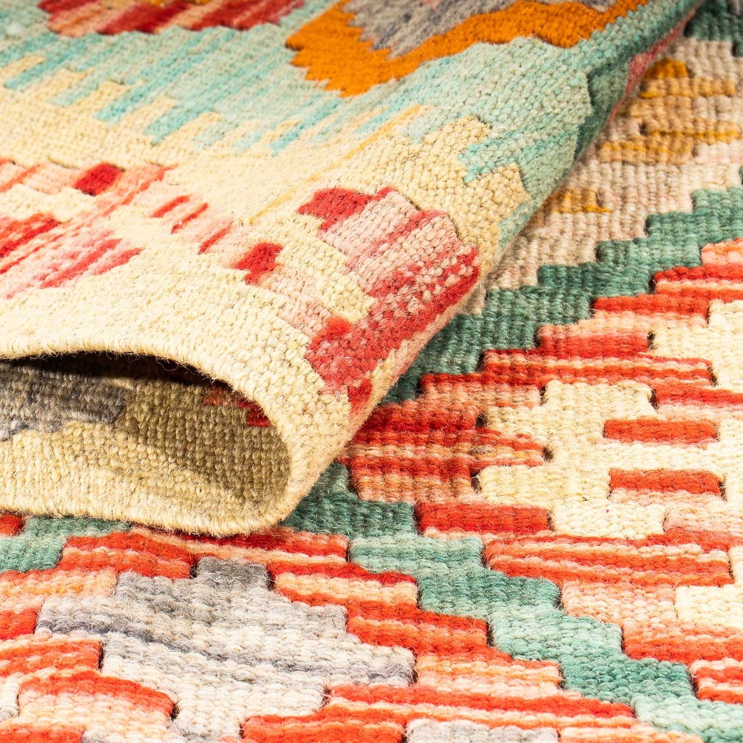 Alfombra Kelim - Splash - 161 x 105 cm - multicolor