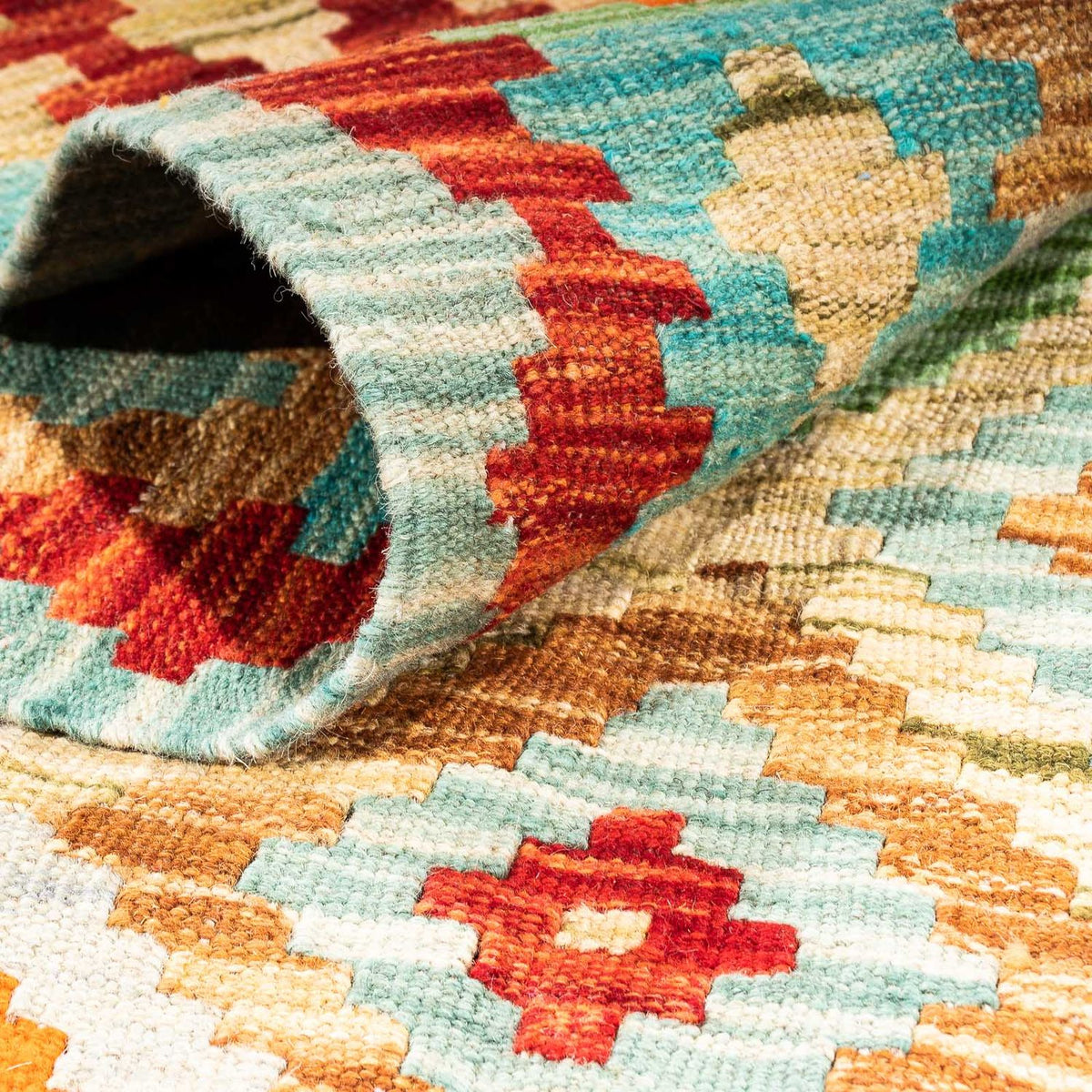 Alfombra Kelim - Splash - 244 x 175 cm - multicolor