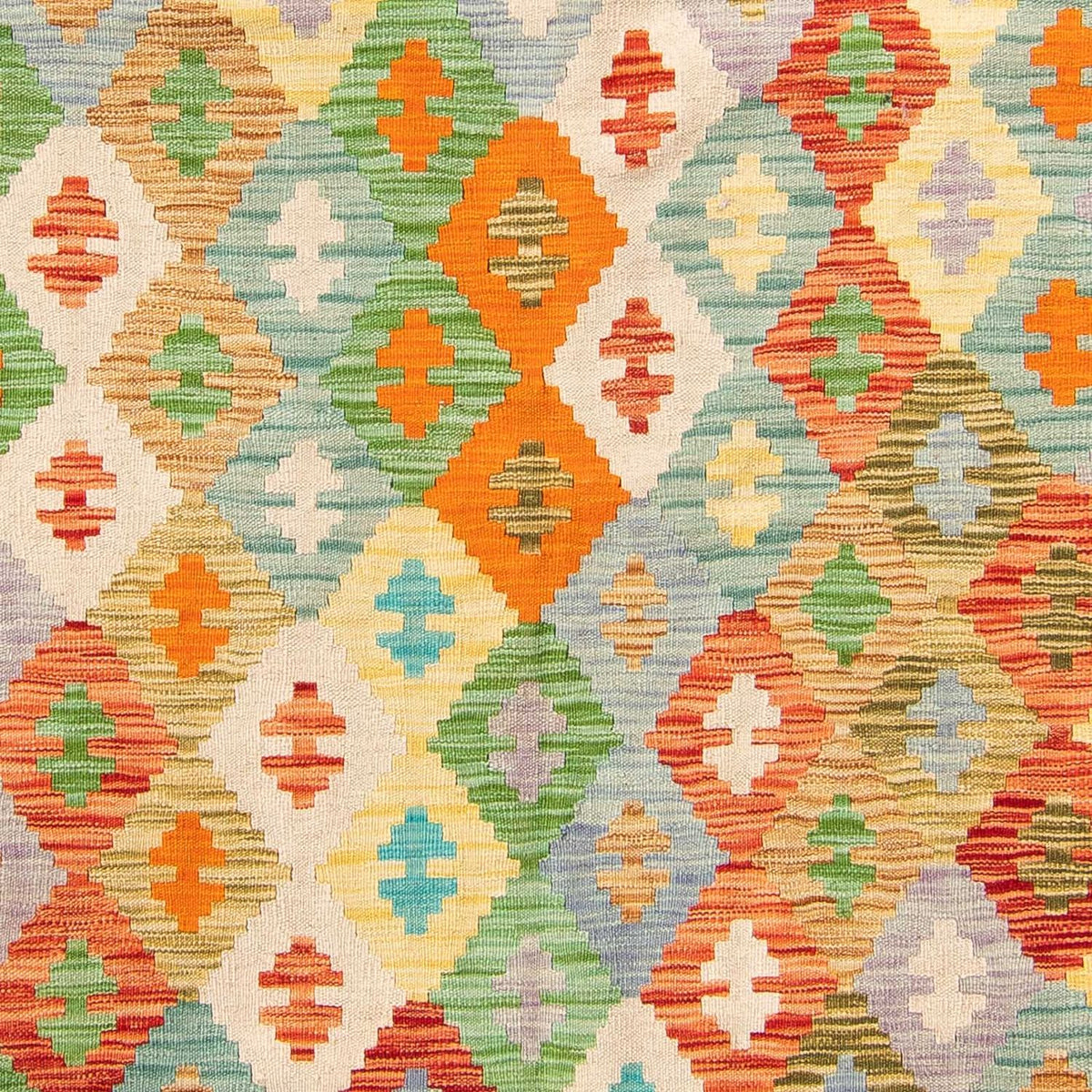 Alfombra Kelim - Splash - 254 x 174 cm - turquesa