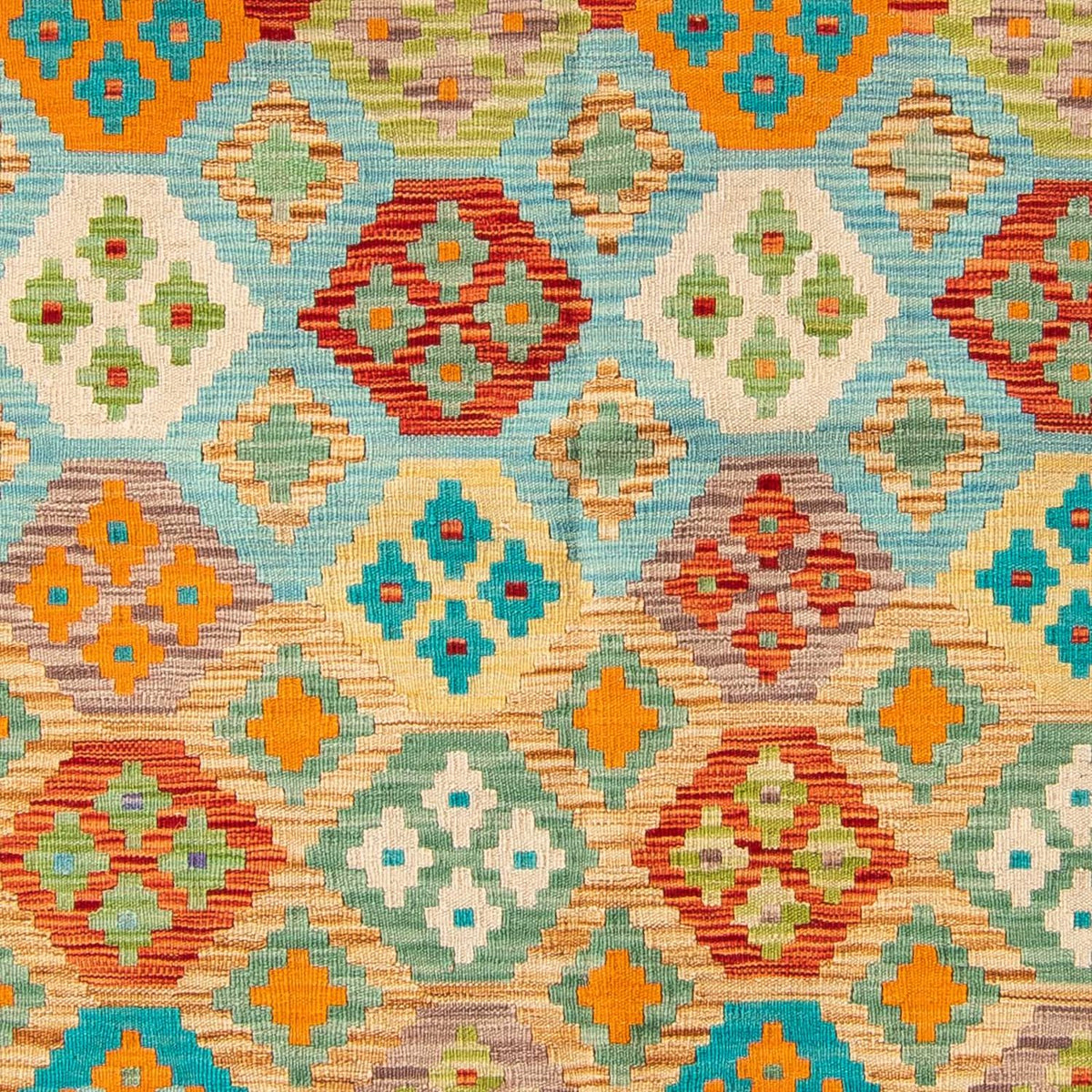 Alfombra Kelim - Splash - 205 x 155 cm - verde