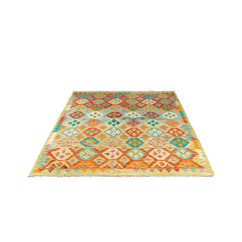 Alfombra Kelim - Splash - 205 x 155 cm - verde