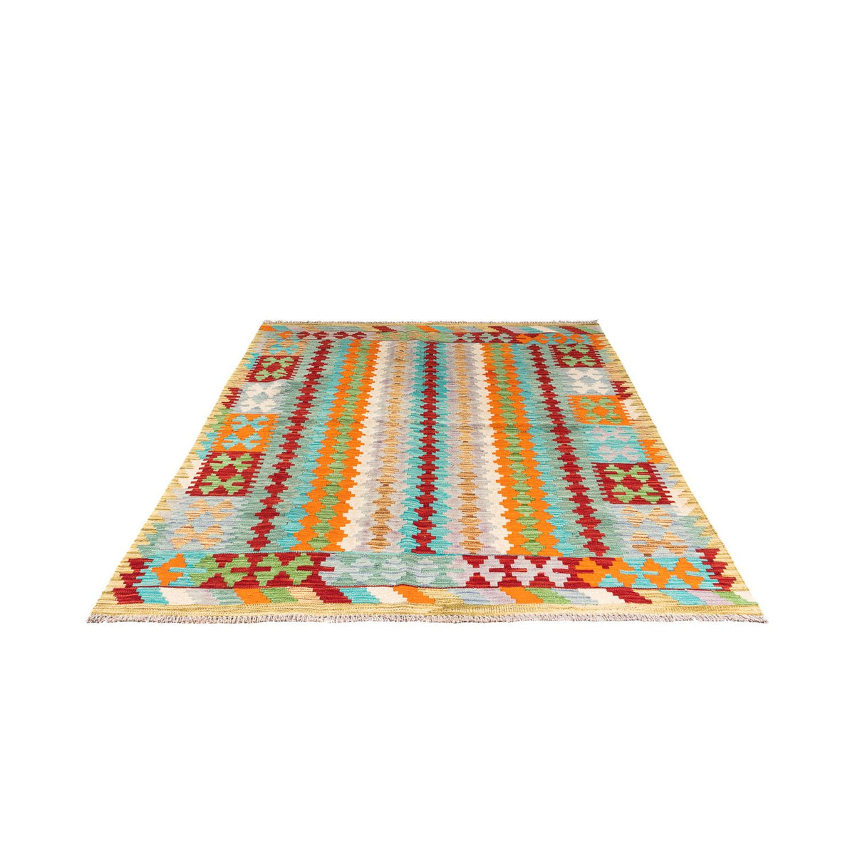 Alfombra Kelim - Splash - 200 x 153 cm - multicolor
