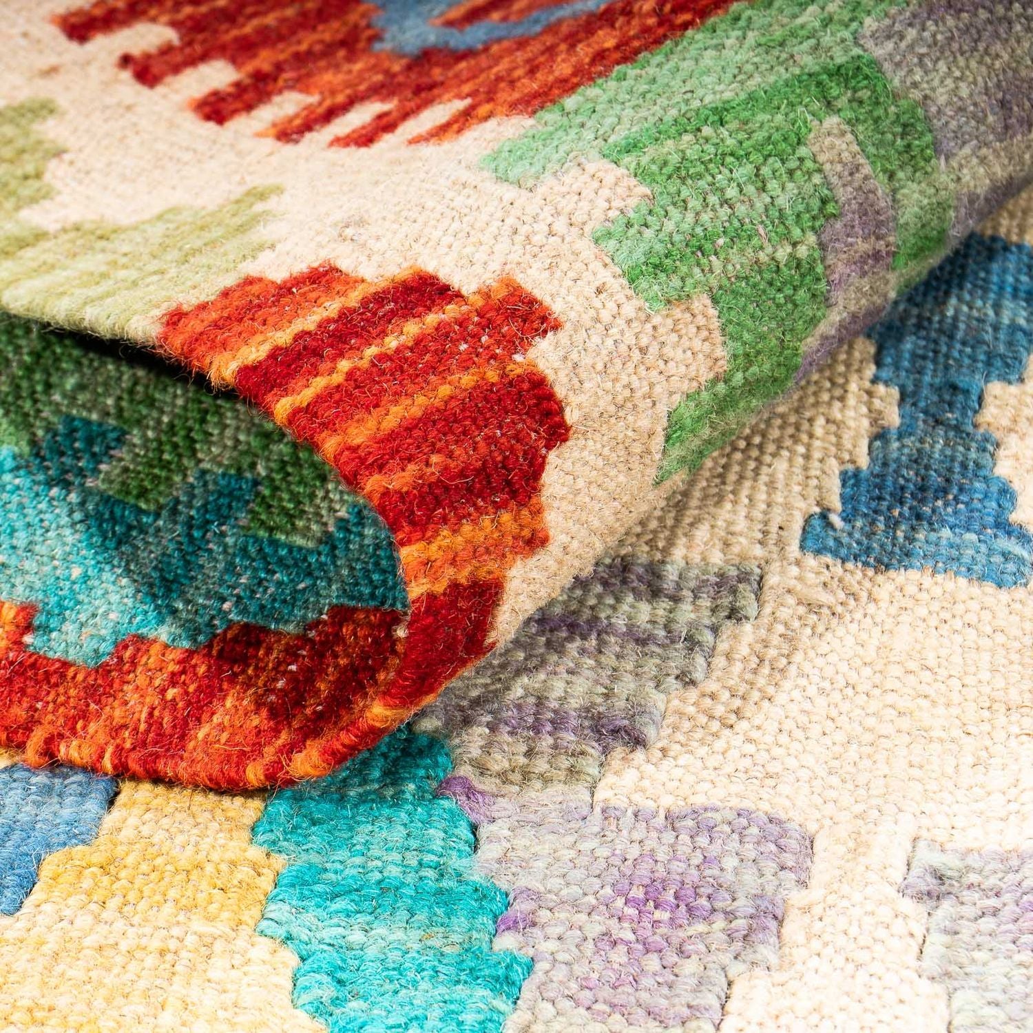 Alfombra Kelim - Splash - 203 x 152 cm - multicolor