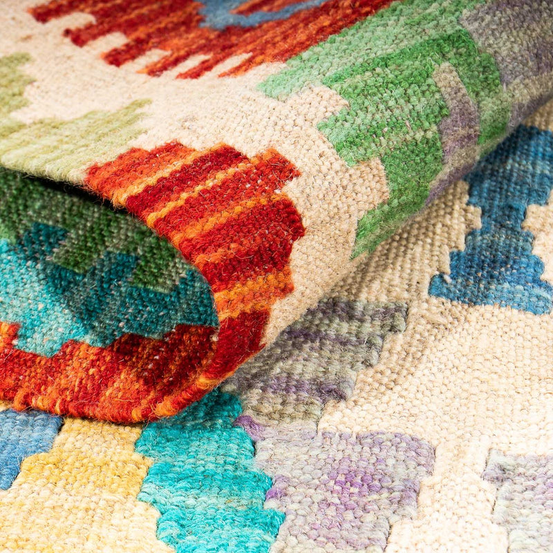 Alfombra Kelim - Splash - 203 x 152 cm - multicolor