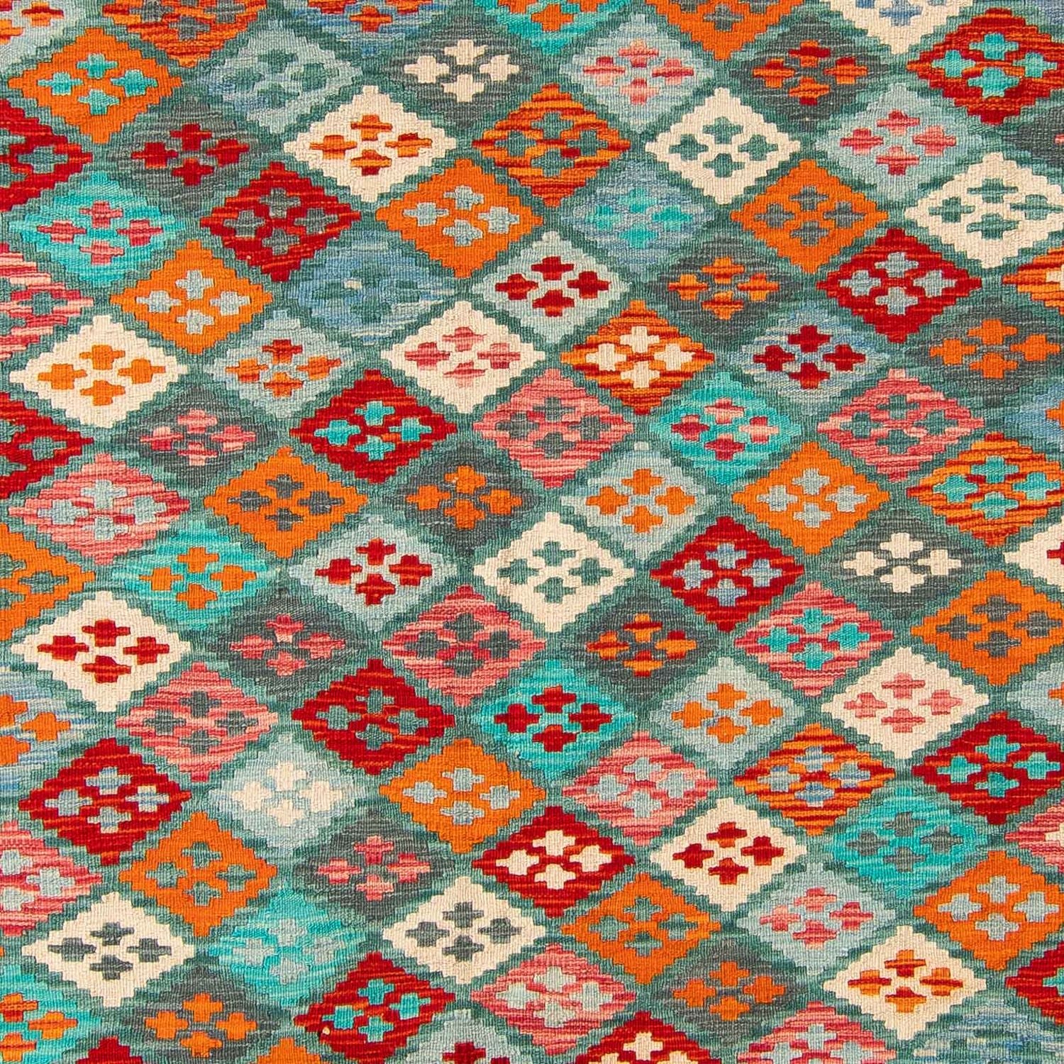Alfombra Kelim - Splash - 305 x 202 cm - multicolor