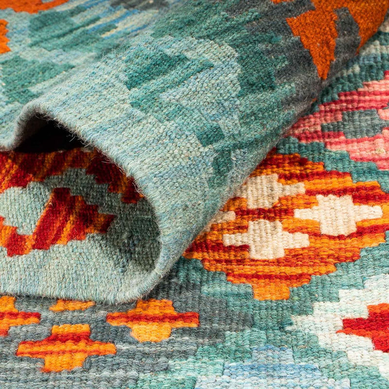 Alfombra Kelim - Splash - 305 x 202 cm - multicolor