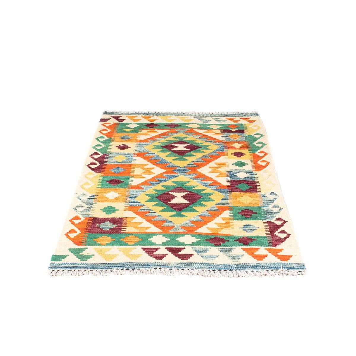 Alfombra Kelim - Splash - 124 x 77 cm - beige