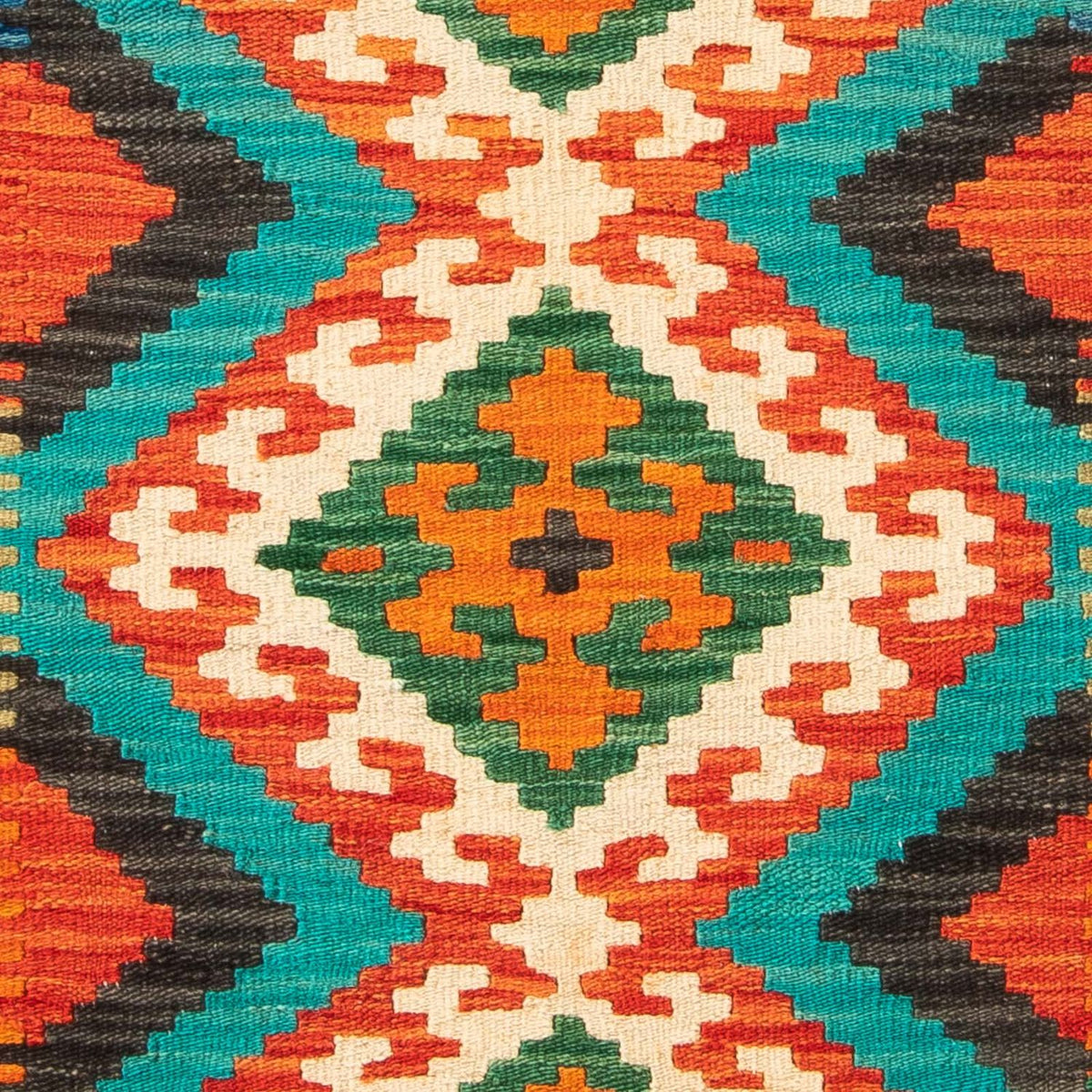 Alfombra Kelim - Splash - 128 x 86 cm - óxido