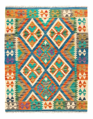 Alfombra Kelim - Splash - 115 x 92 cm - azul