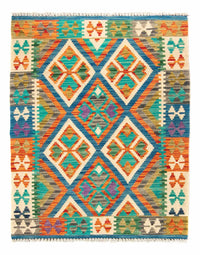 Alfombra Kelim - Splash - 115 x 92 cm - azul