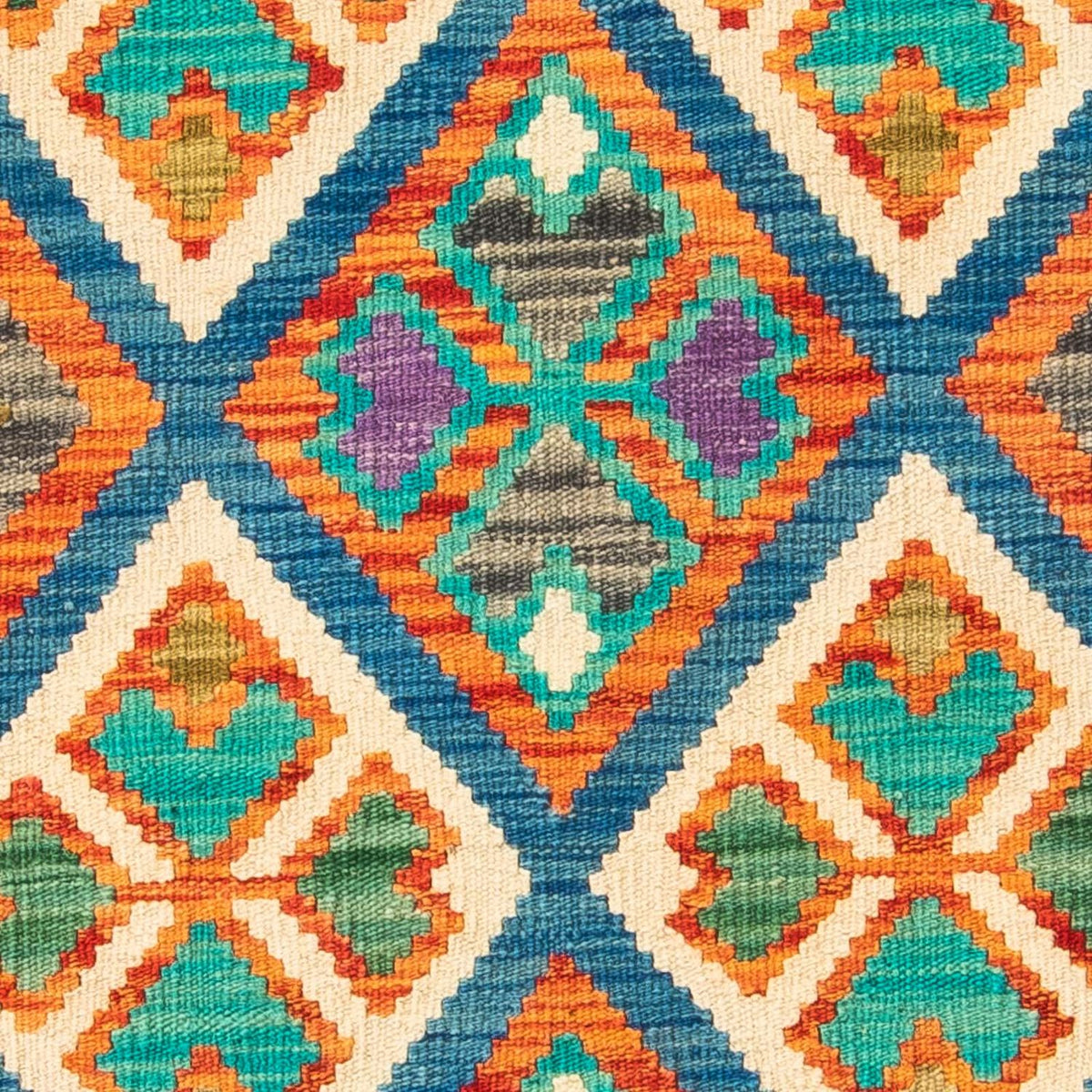 Alfombra Kelim - Splash - 115 x 92 cm - azul