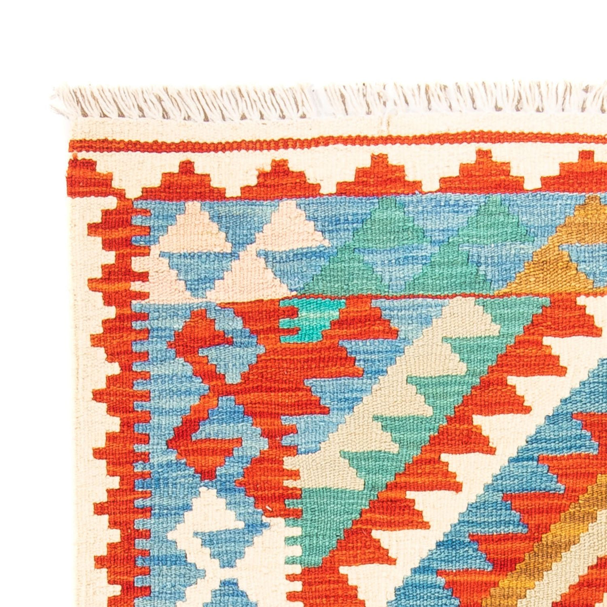 Alfombra Kelim - Splash - 122 x 81 cm - azul