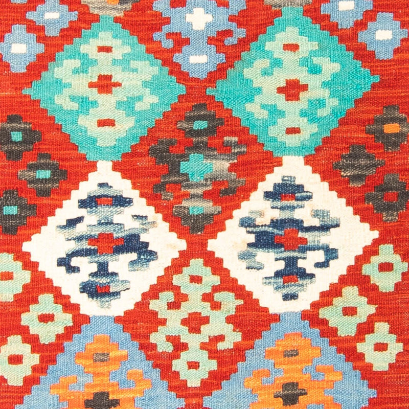 Alfombra Kelim - Splash - 154 x 99 cm - rojo oscuro
