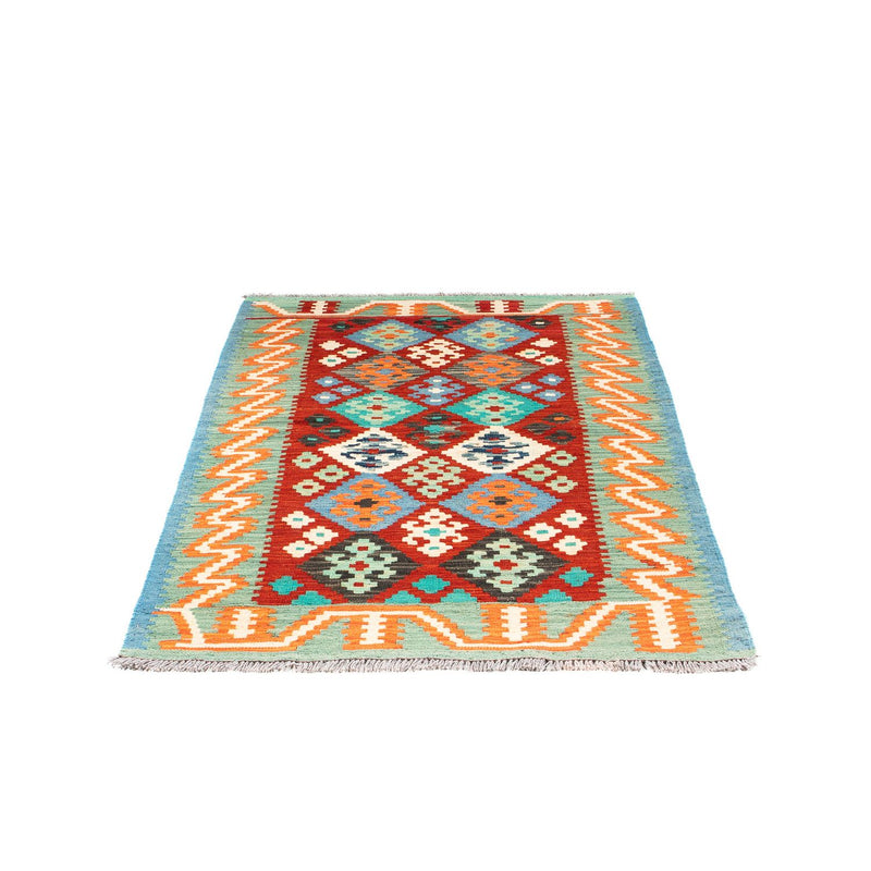 Alfombra Kelim - Splash - 154 x 99 cm - rojo oscuro