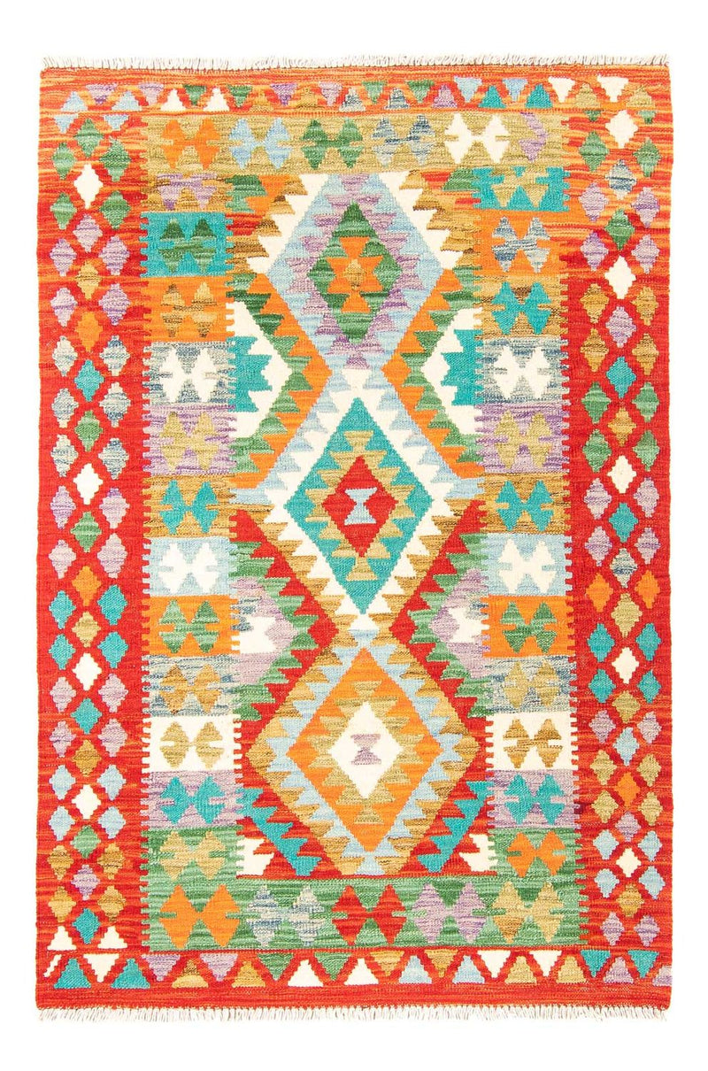 Alfombra Kelim - Splash - 154 x 102 cm - óxido