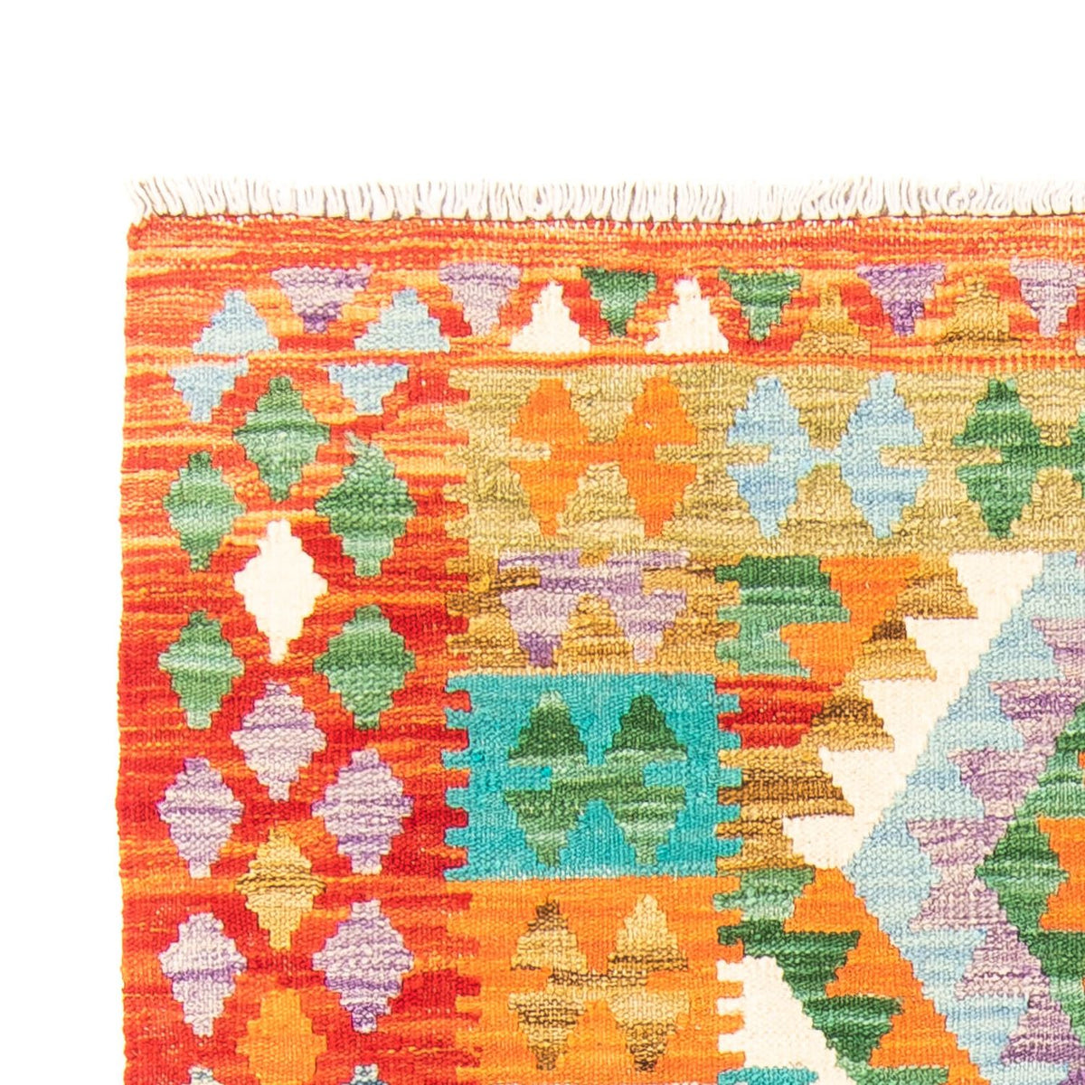 Alfombra Kelim - Splash - 154 x 102 cm - óxido