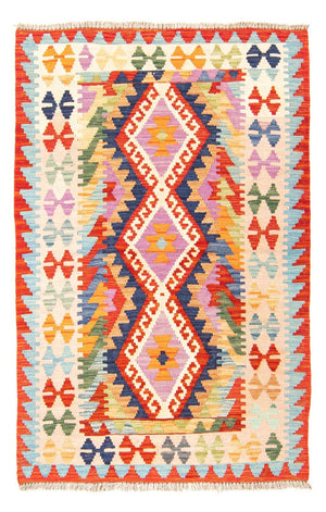Alfombra Kelim - Splash - 157 x 101 cm - óxido