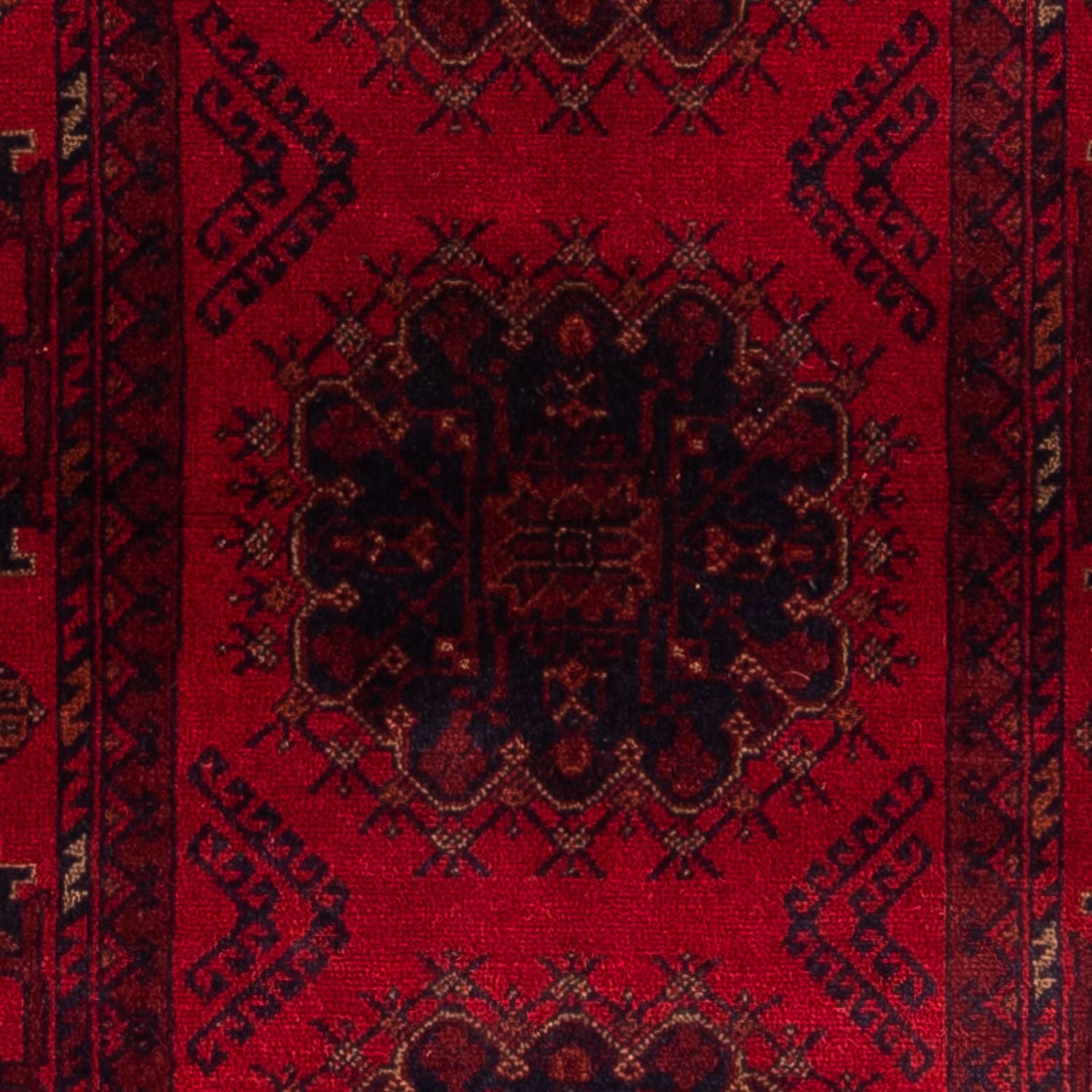 Alfombra de pasillo Alfombra afgana - Kunduz - 295 x 82 cm - rojo oscuro