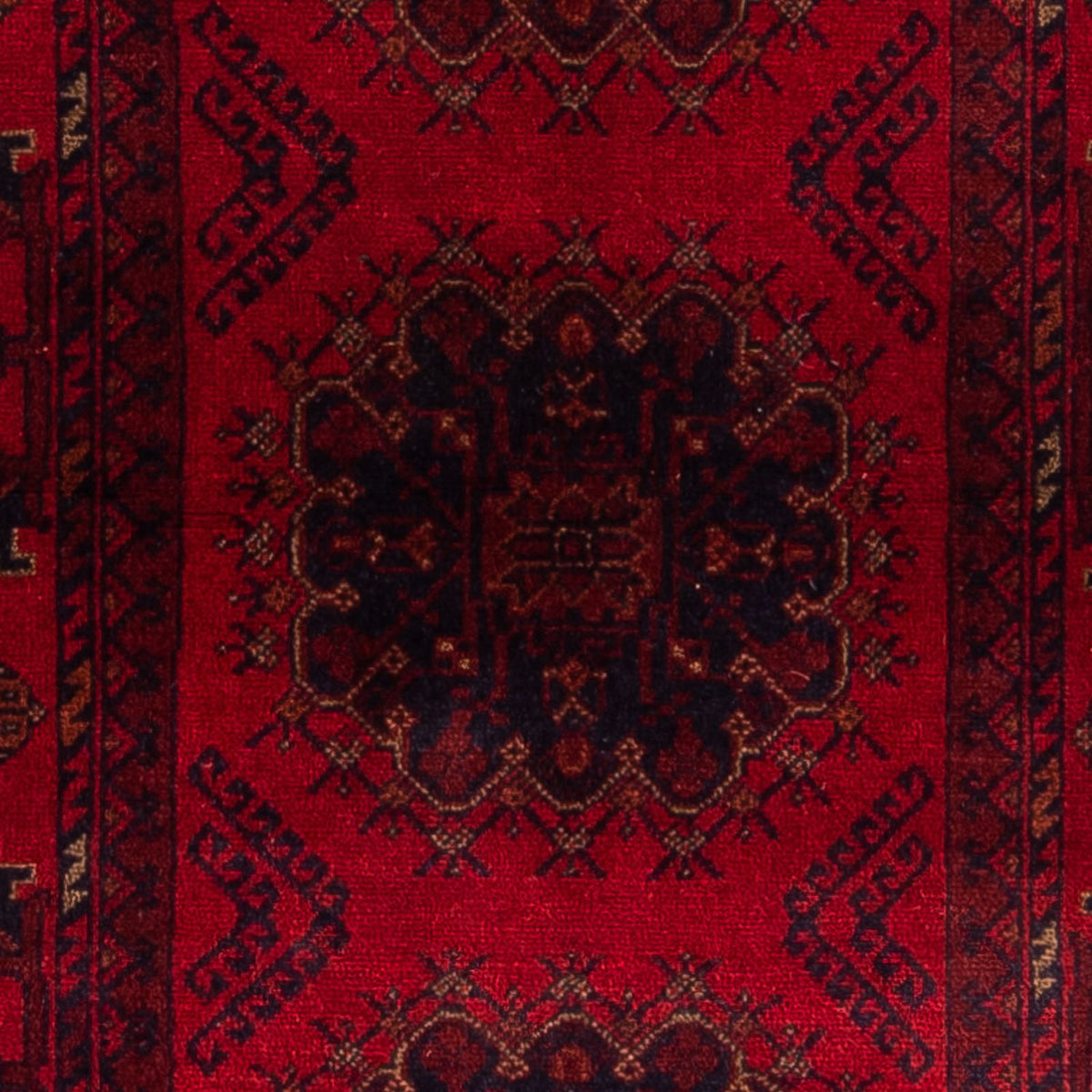 Alfombra de pasillo Alfombra afgana - Kunduz - 295 x 82 cm - rojo oscuro