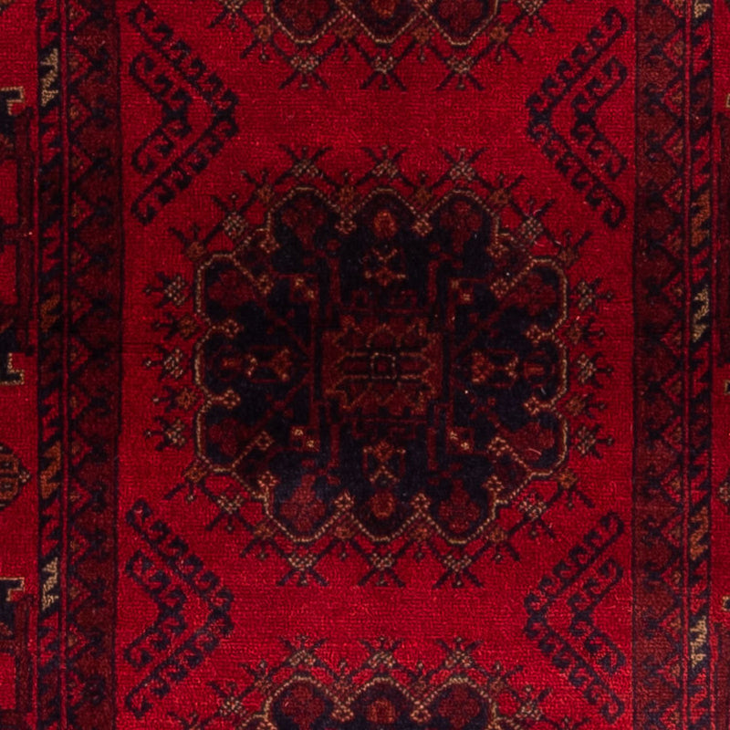 Alfombra de pasillo Alfombra afgana - Kunduz - 295 x 82 cm - rojo oscuro