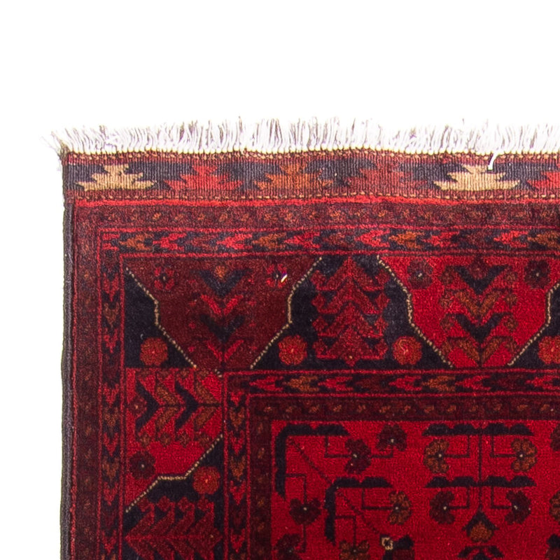Alfombra de pasillo Alfombra afgana - Kunduz - 299 x 82 cm - rojo oscuro