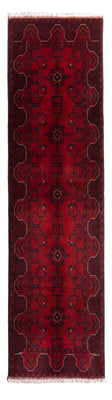 Alfombra de pasillo Alfombra afgana - Kunduz - 298 x 82 cm - rojo oscuro