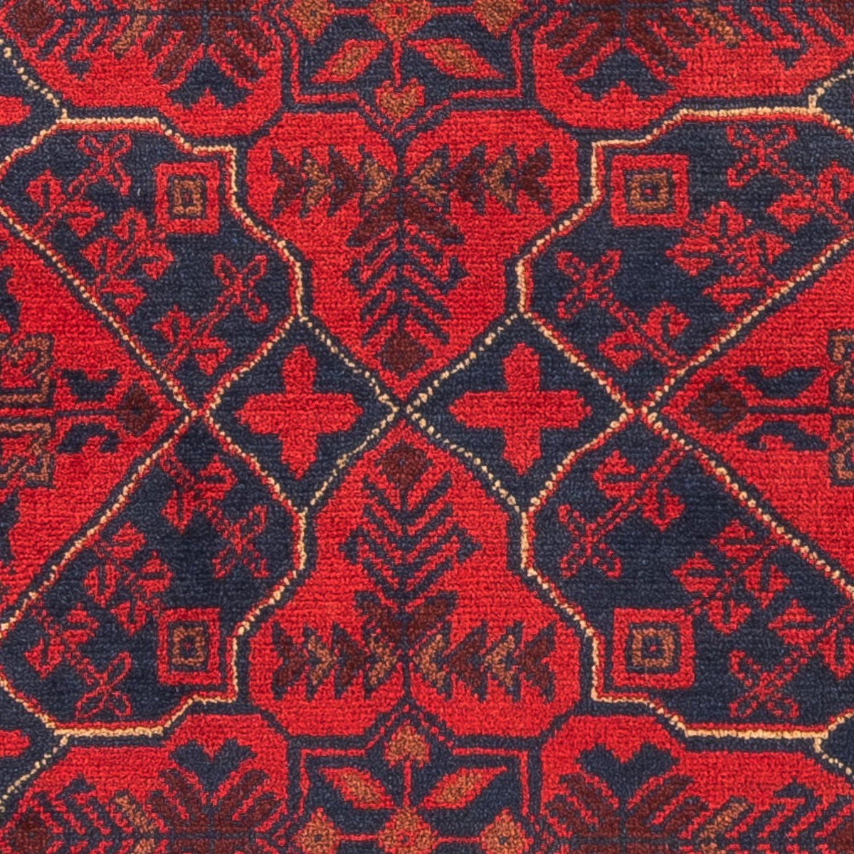 Alfombra afgana - Kunduz - 125 x 78 cm - rojo oscuro