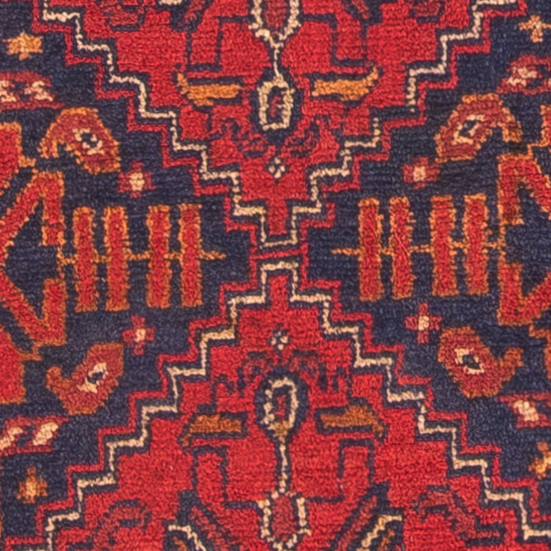 Alfombra afgana - Kunduz - 102 x 52 cm - rojo oscuro