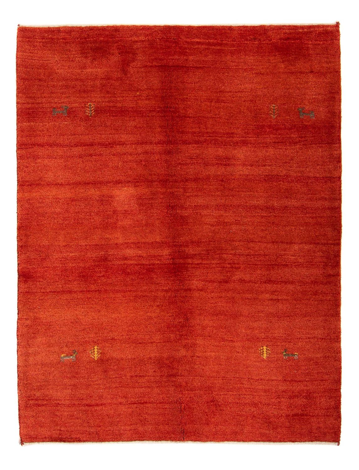 Alfombra Gabbeh - Loribaft Persa - 182 x 130 cm - rojo oscuro