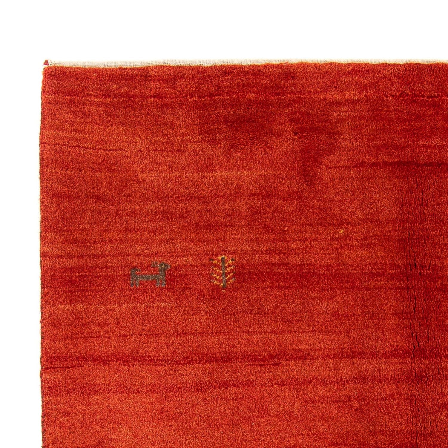 Alfombra Gabbeh - Loribaft Persa - 182 x 130 cm - rojo oscuro