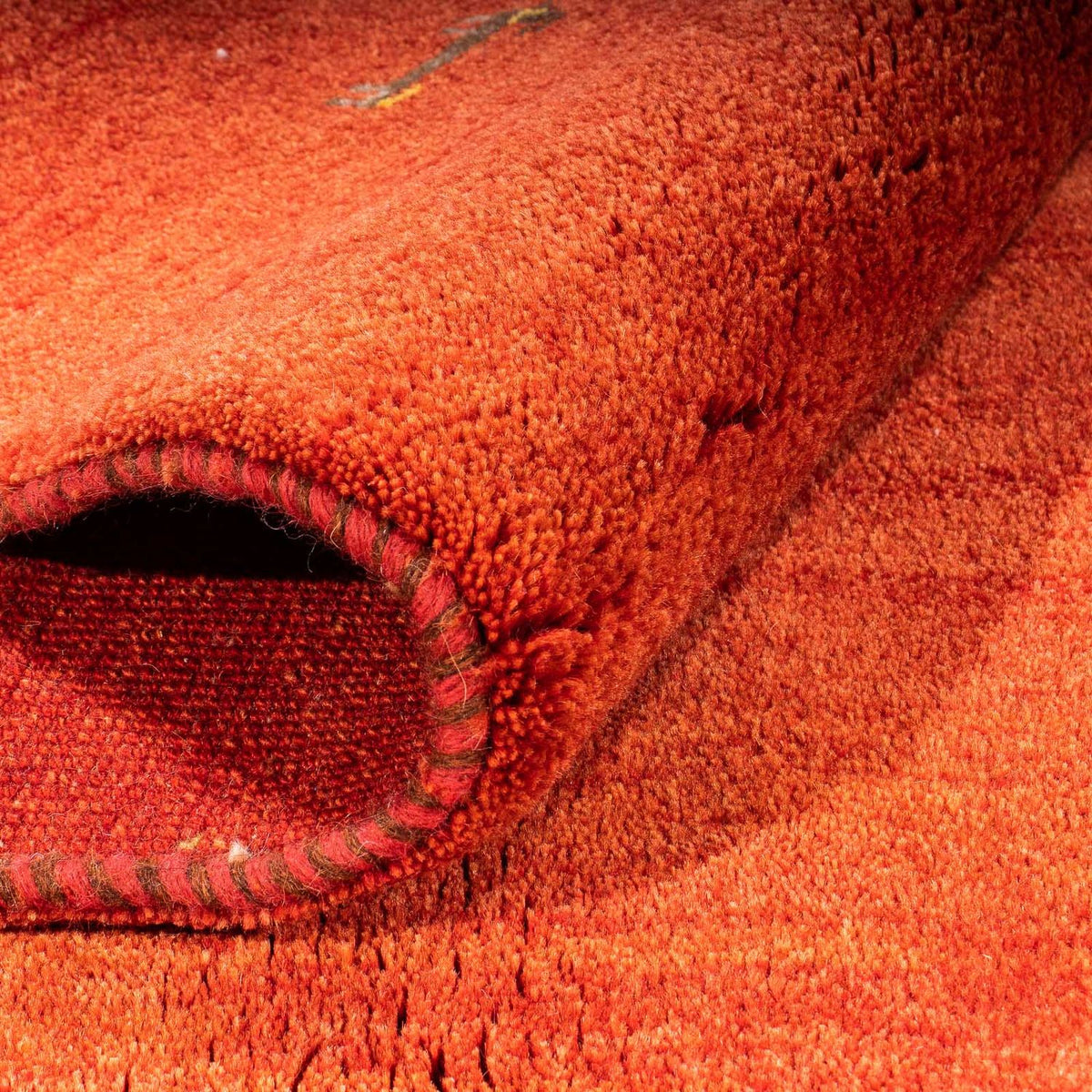 Alfombra Gabbeh - Loribaft Persa - 182 x 130 cm - rojo oscuro