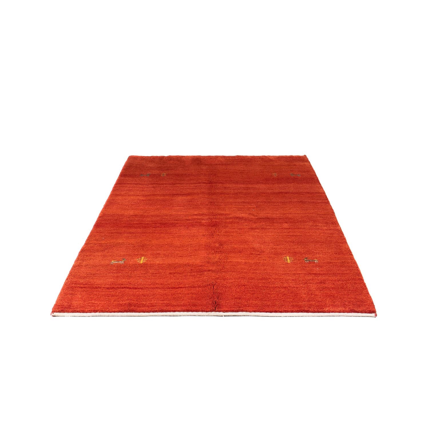 Alfombra Gabbeh - Loribaft Persa - 182 x 130 cm - rojo oscuro