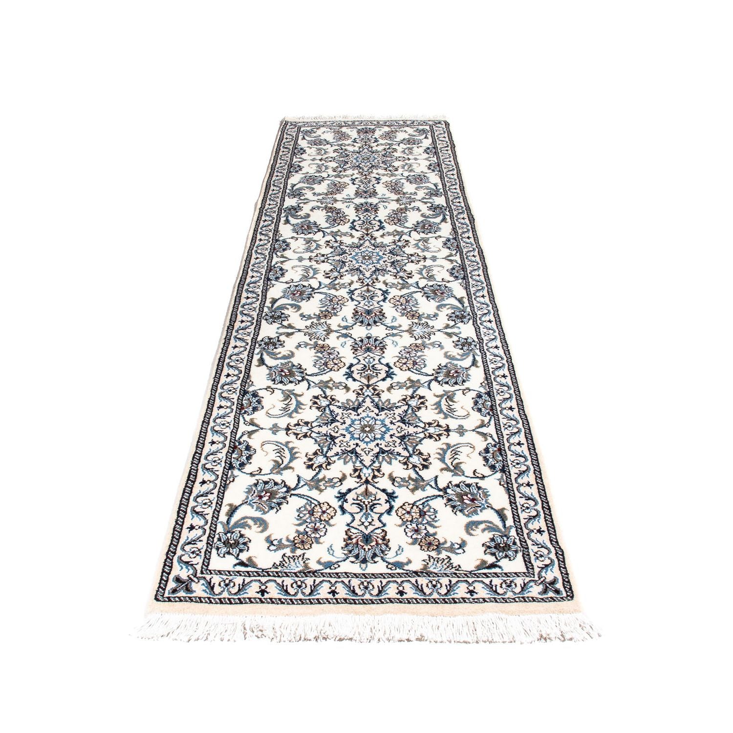 Alfombra de pasillo Alfombra persa - Nain - 296 x 76 cm - beige