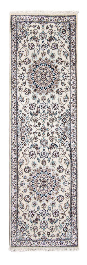 Alfombra de pasillo Alfombra Persa - Nain - Real - 200 x 62 cm - beige